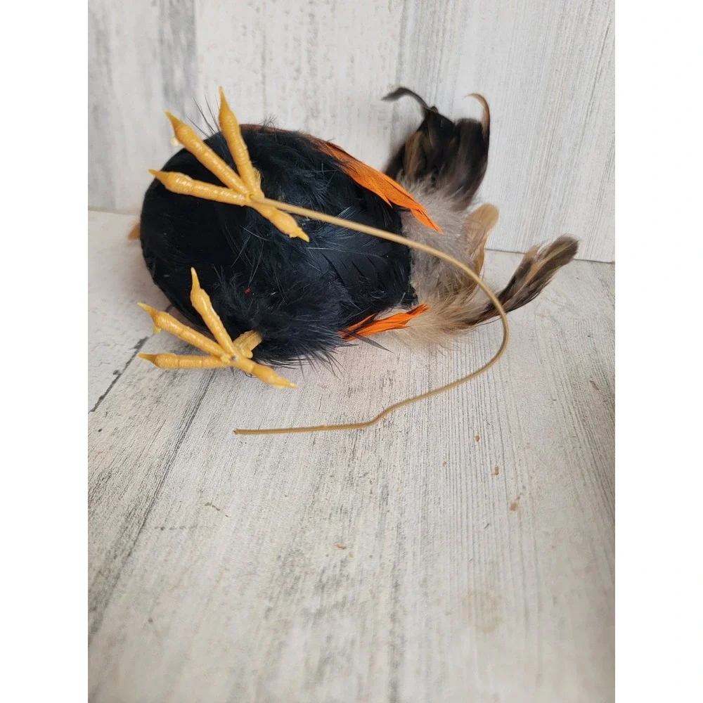Realistic faux hen rooster feather unique vintage farm home decor